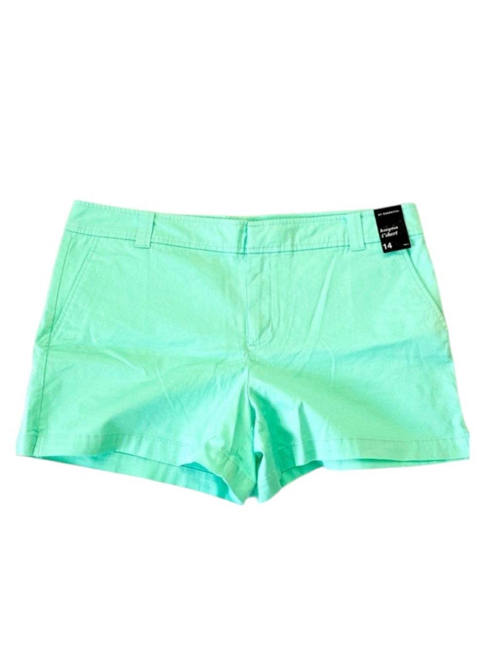 New York and Co Mint Green Shorts Hampton 4" NWT Sz 14 NWT Beach Coastal Resort